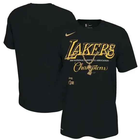 Nike Tee 2020 NBA LA Lakers Final Champions T-Shirt Dri-Fit Black Men's Size 2XL - Picture 3 of 3